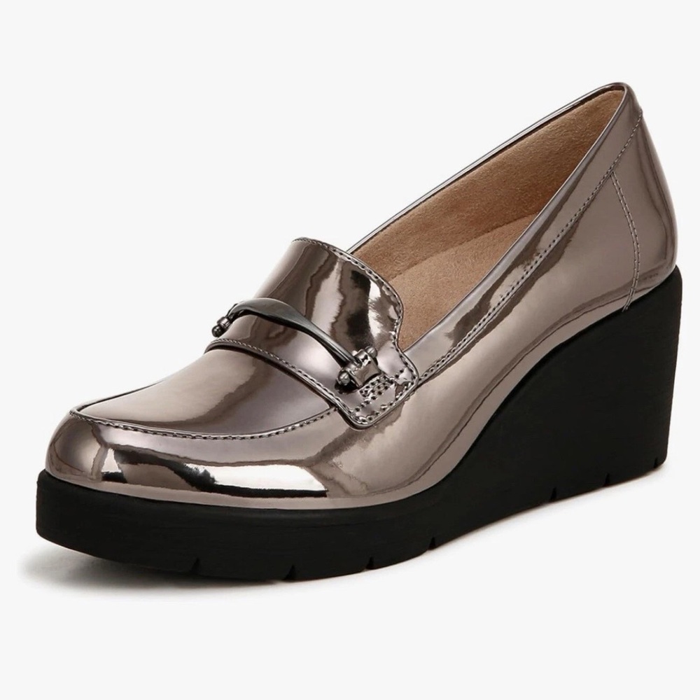 Soul Naturalizer Metallic Loafer Comfort Wedge Shoes 9M
